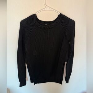 Lululemon Merino Wool Yin To You Side Slit Sweater - Black